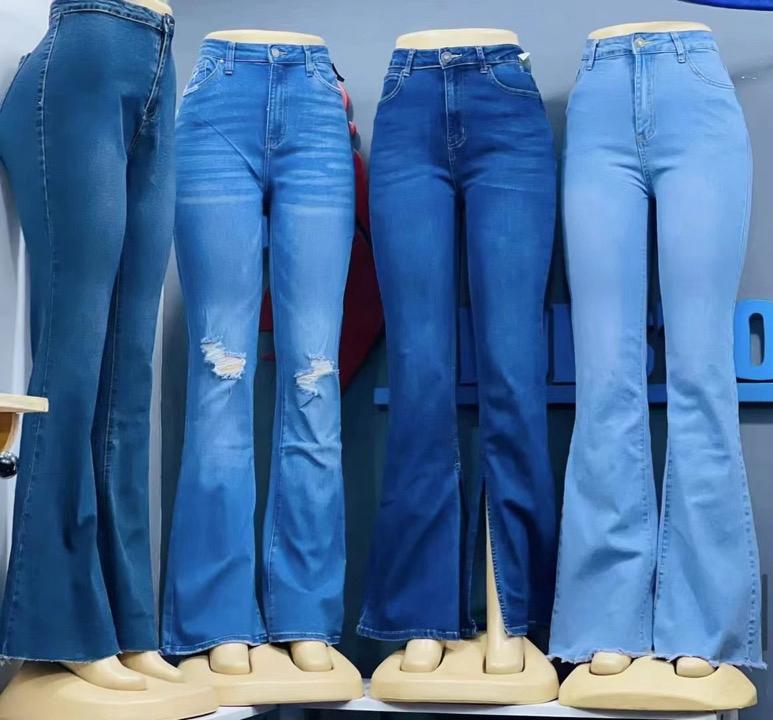 Wholesale Women’s Cotton Stretch Jeans – Solid Color Casual Trousers (Large Stock)