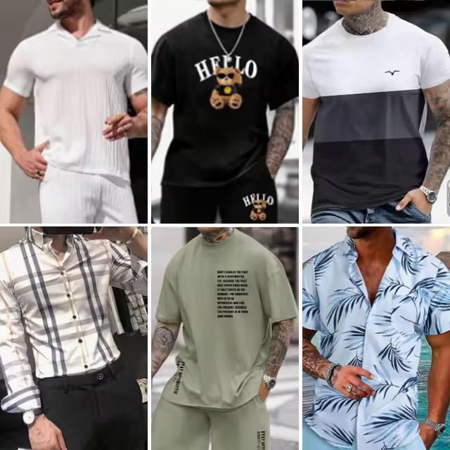 Wholesale Men’s Fashion Clothing – Casual T-Shirts, Pants, Shirts & Polo Shirts (Random Delivery)
