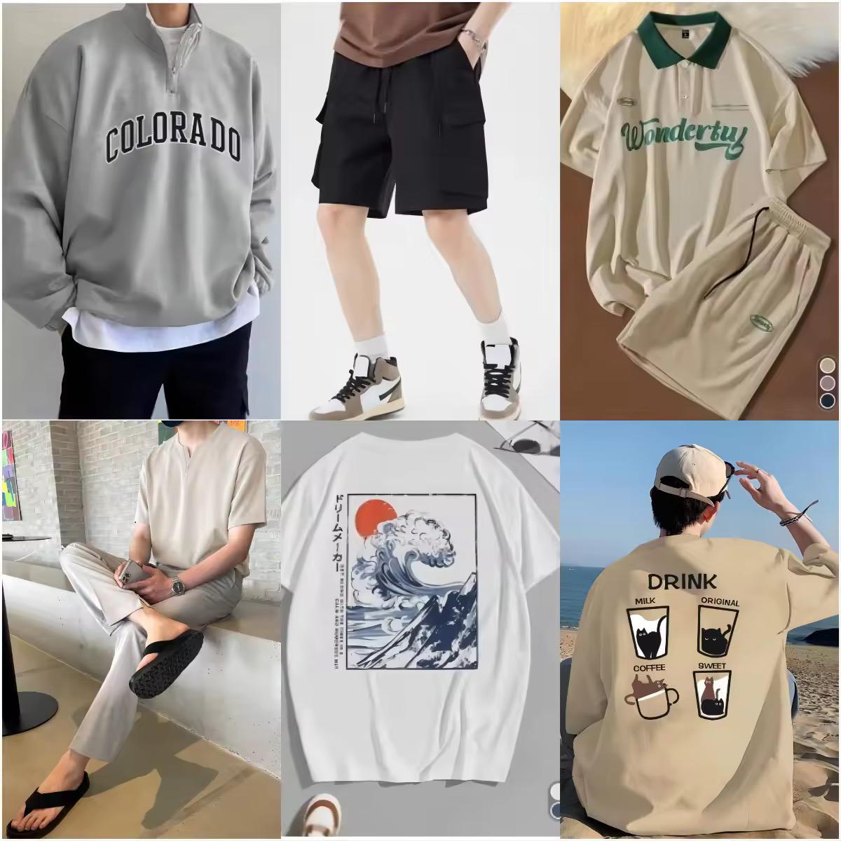 Wholesale Men’s Fashion Clothing – Casual T-Shirts, Pants, Shirts & Polo Shirts (Random Delivery)