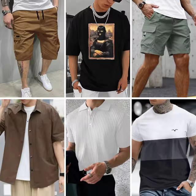 Wholesale Men’s Fashion Clothing – Casual T-Shirts, Pants, Shirts & Polo Shirts (Random Delivery)